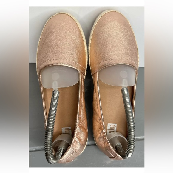 FitFlop Womens Siren Espadrilles Rose Gold Metallic W/Dynamicush Sz 6 Superb! - Picture 10 of 14